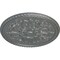 Ekena Millwork Bradford Ceiling Medallion (Fits Canopies up to 6 5/8"), Hand-Painted Platinum, 32 5/8"OD x 2"P CM32BRPLS - alternate 2